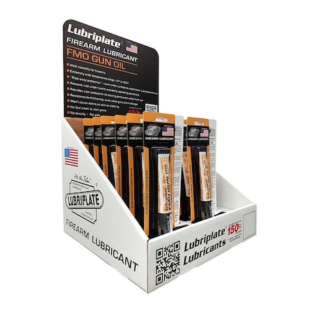 Lubriplate Fmo Gun Oil, 24/1.5 Oz Tray, 24PK L0682-084